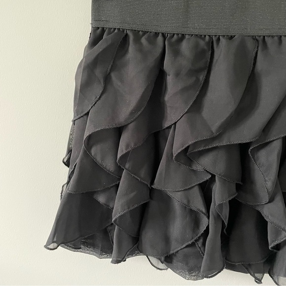 Jennyfer Black Ruffle Mini Skirt - Picture 2 of 5
